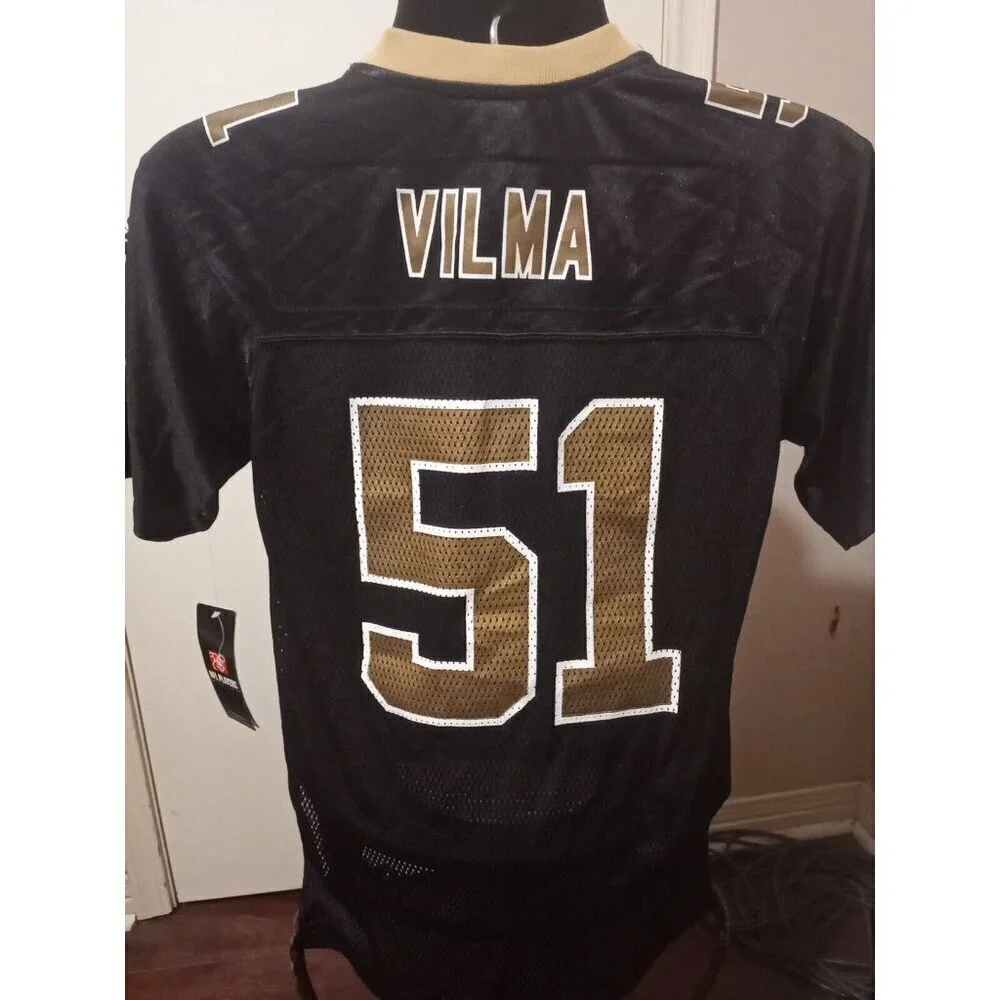 New NWT Boys Jonathan Vilma Reebok New Orleans Saints #51 Jersey Large 14-16 NFL - Picture 8 of 13
